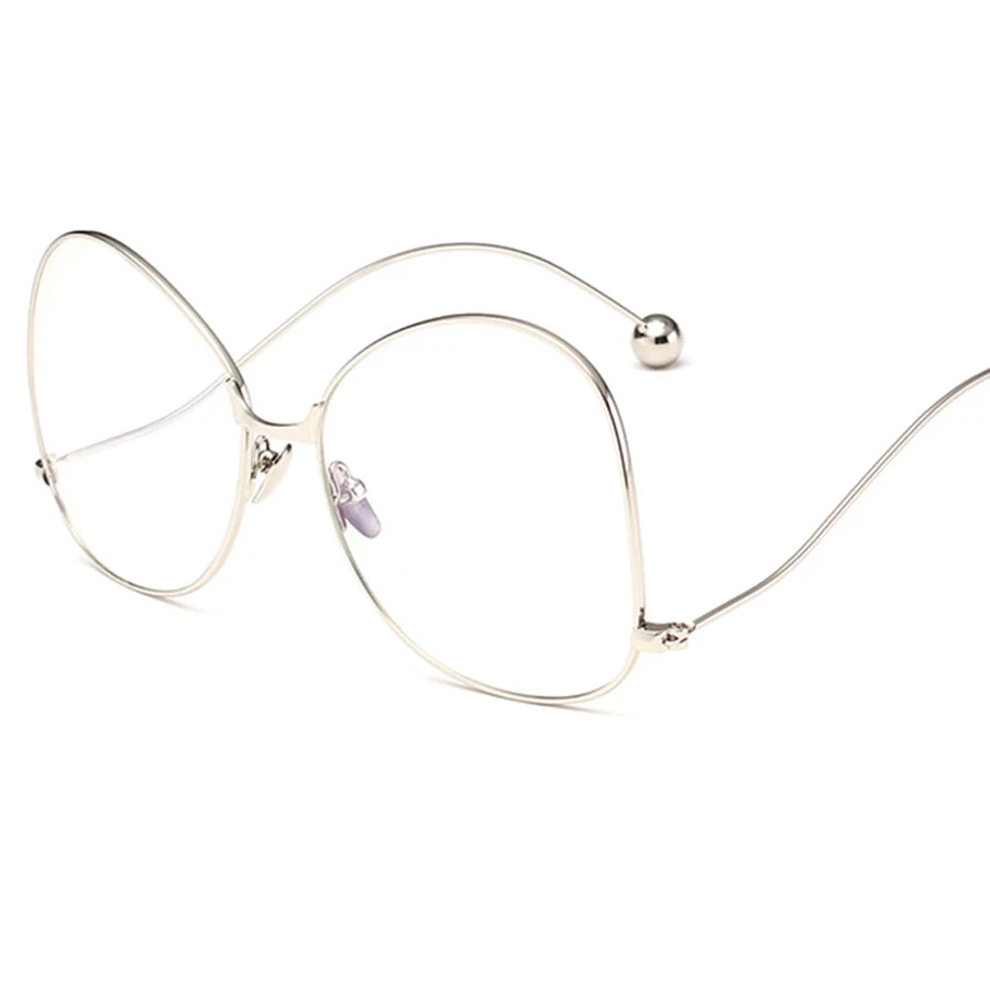 Sunglasses Women Oversize Luxury Brand Design Arm Retro Travel Drive Oval Frame Vintage Sun Glasses Female Clear Lens Glasses