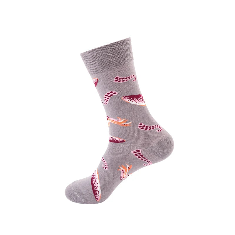 High Quality Funny Socks Women Men Cartoon Socks Seafood Eggs Avocado Sushi Sokken Calcetines Unisex Hip Hop Skateboard Socks