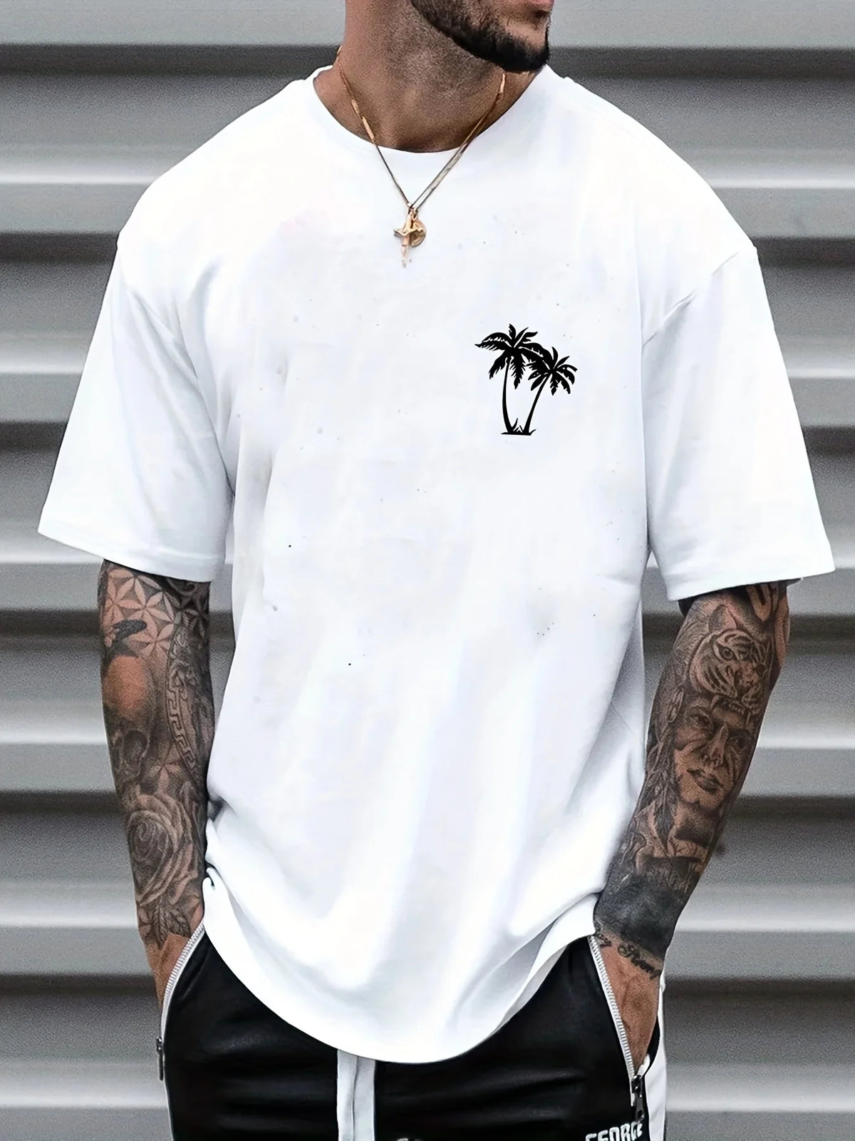 Men's Summer Loose Size 100% Cotton Freedom Graphi Print Casual Slim Fit Round Neck Short Sleeve T-shirt Top