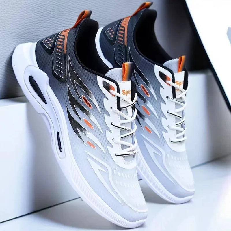 Men's sports running shoes breathable anti slip casual sneaker outdoor walking shoes for male students and men