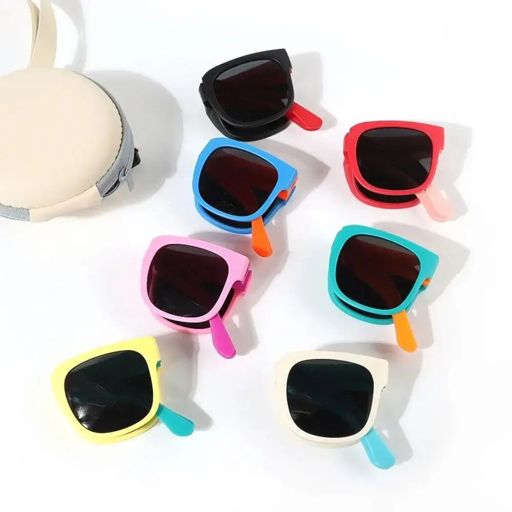 Fashion Square Frame Kids Sunglasses Fashion UV 400 Outdoor Foldable Sunglasses Children Eyewear for Toddler Boys and Girls