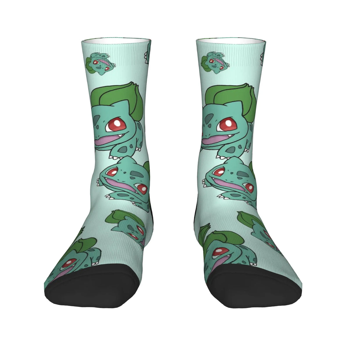 Happy Funny Male Men Socks Harajuku P-Pokemons Bulbasaur Sock Skateboard Women's Stockings Spring Summer Autumn Winter