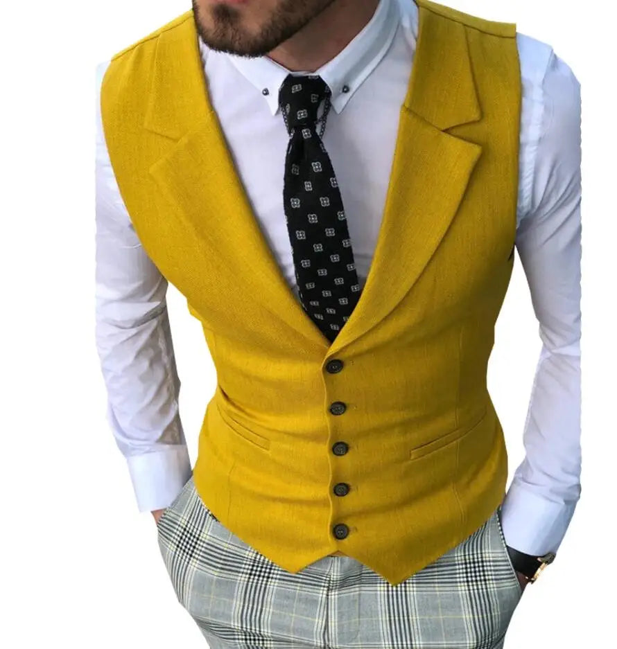 Men's Suits Vest New Arrival Classic Single Breasted Casual  Business Formal Suits Waistcoat For Jacket Groomsmen For Wedding