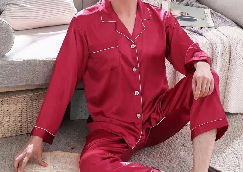 Personalized Pajamas Set, Couple Pajamas Set Customized Satin Pajamas Bachelorette Wedding Party Valentine Anniversary Gift Pjs