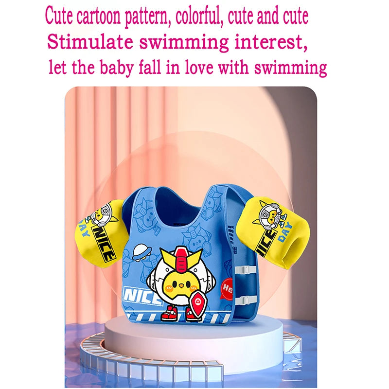 Kids Swim Vest 13-25 Pounds Boys and Girls, Clasp Style Easy On and Off, Swimming Floatation 2, 3, 4, 5, 6, 7, 8 Years Old Be