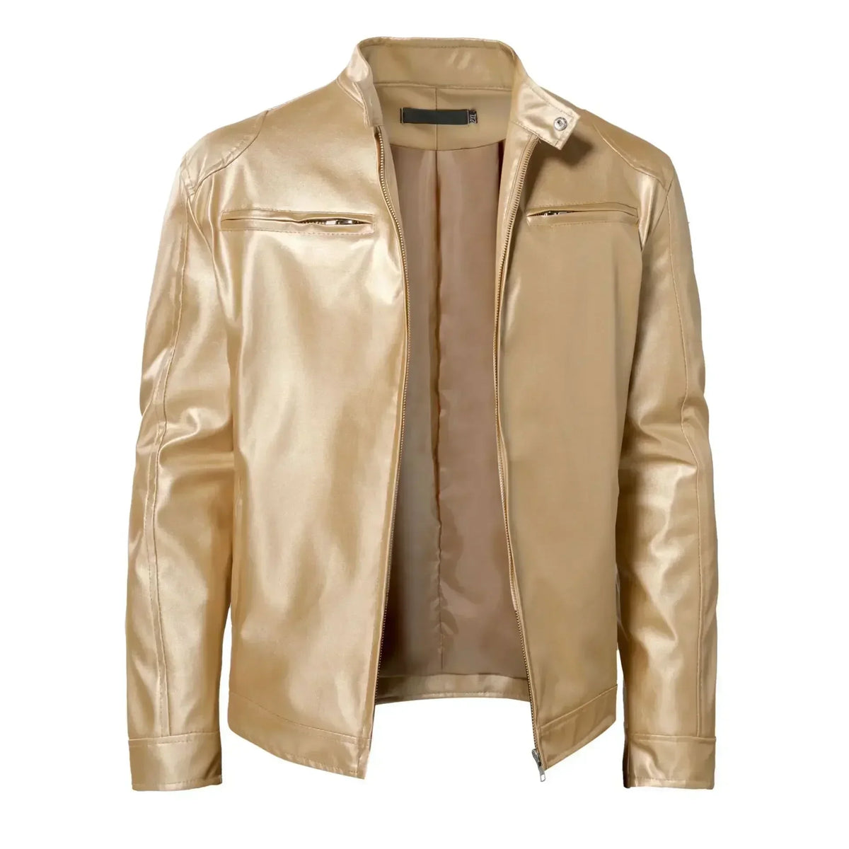 Motorcycle Leather Jackets Man Casual Fashion Motorcycle Coat Slim Fit Lapel PU Jackets Fall Anti-wind Leather Coat Male Retro