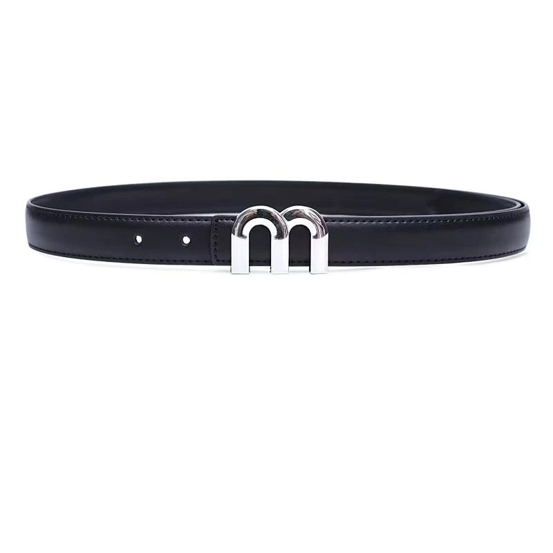 Women's Belt M. High-Quality Silver Buckle Is Best Paired With Dress Jeans Women's Belts