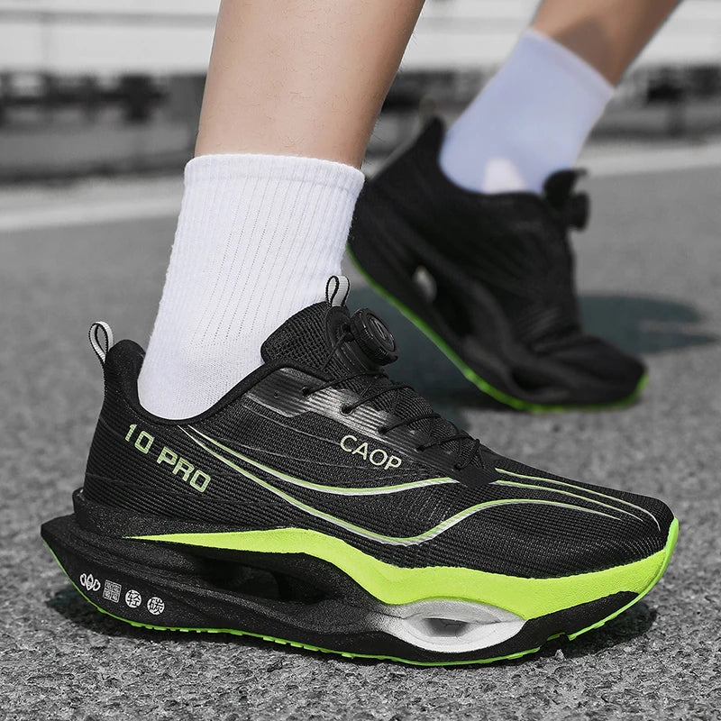 Running Shoes Men Sports Carbon Board Speciality Marathon Breathable Lightweight Women Comfortable Athletic Nonskid Sneakers