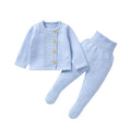 Toddler Kids Girls Clothes Autumn Winter Solid Long Sleeve Knitted Infant Knitwear Coats+Trousers Children 2pcs Outfits Sweaters