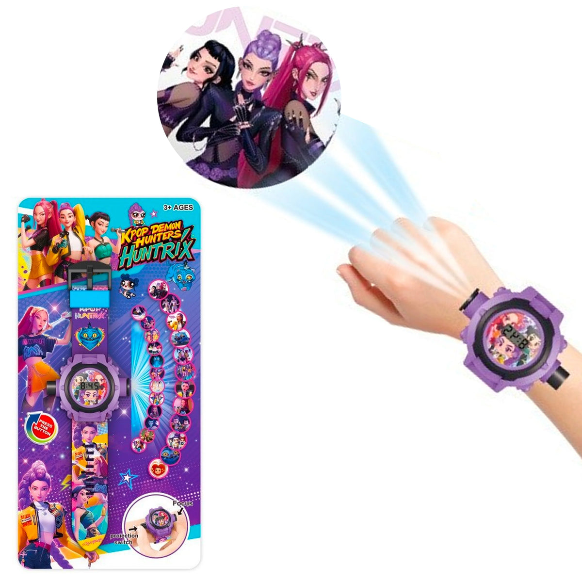 Cartoon Kids Projection Watch 24 Images Digital Electronic Wristwatch Multifunctional Toy Watch Fans Birthday Party Favors Gift