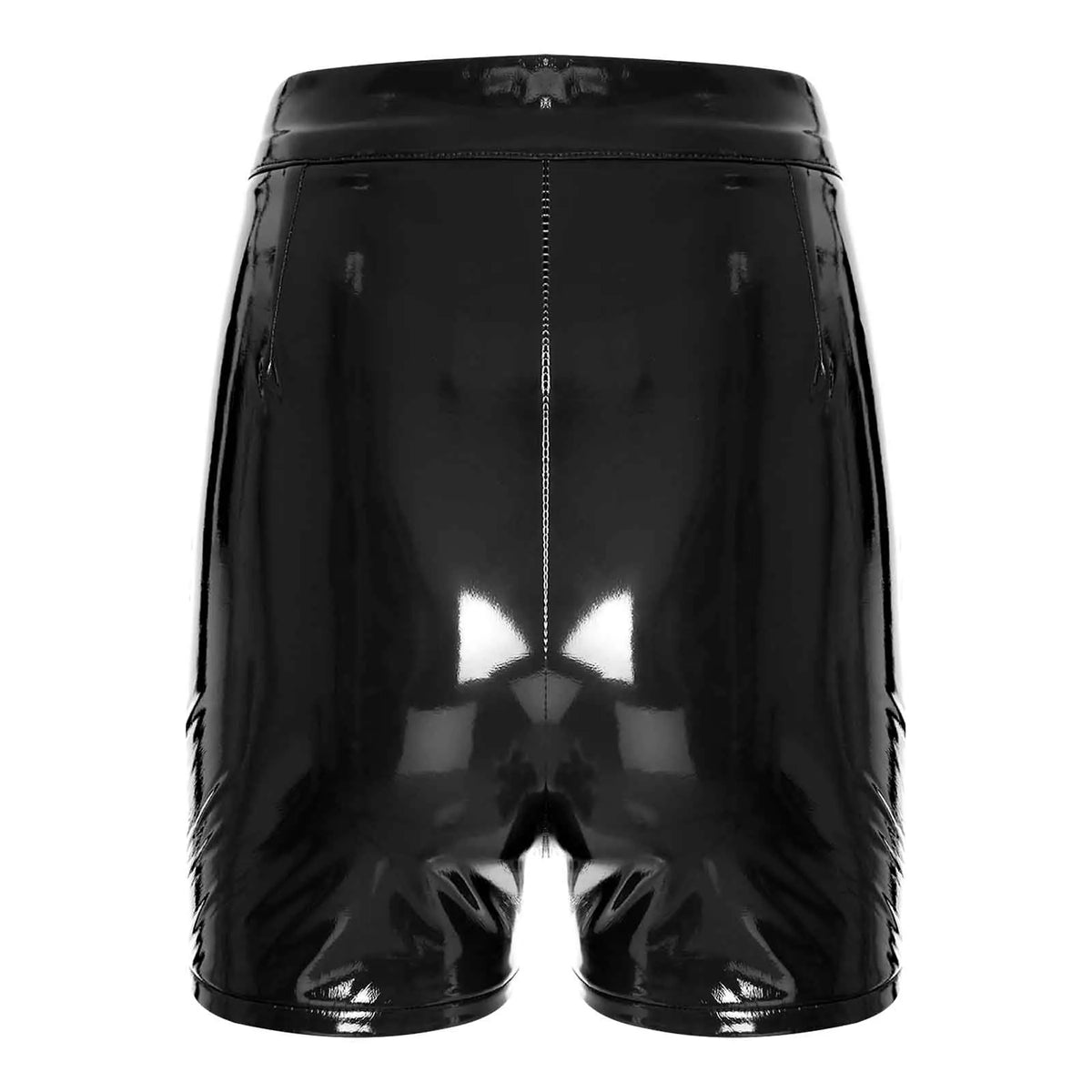 Womens PU Leather Latex Shorts High Waist Mini Shorts Shiny Hot Pants Holiday Party Rave Clothings Festival Bar Club Wear
