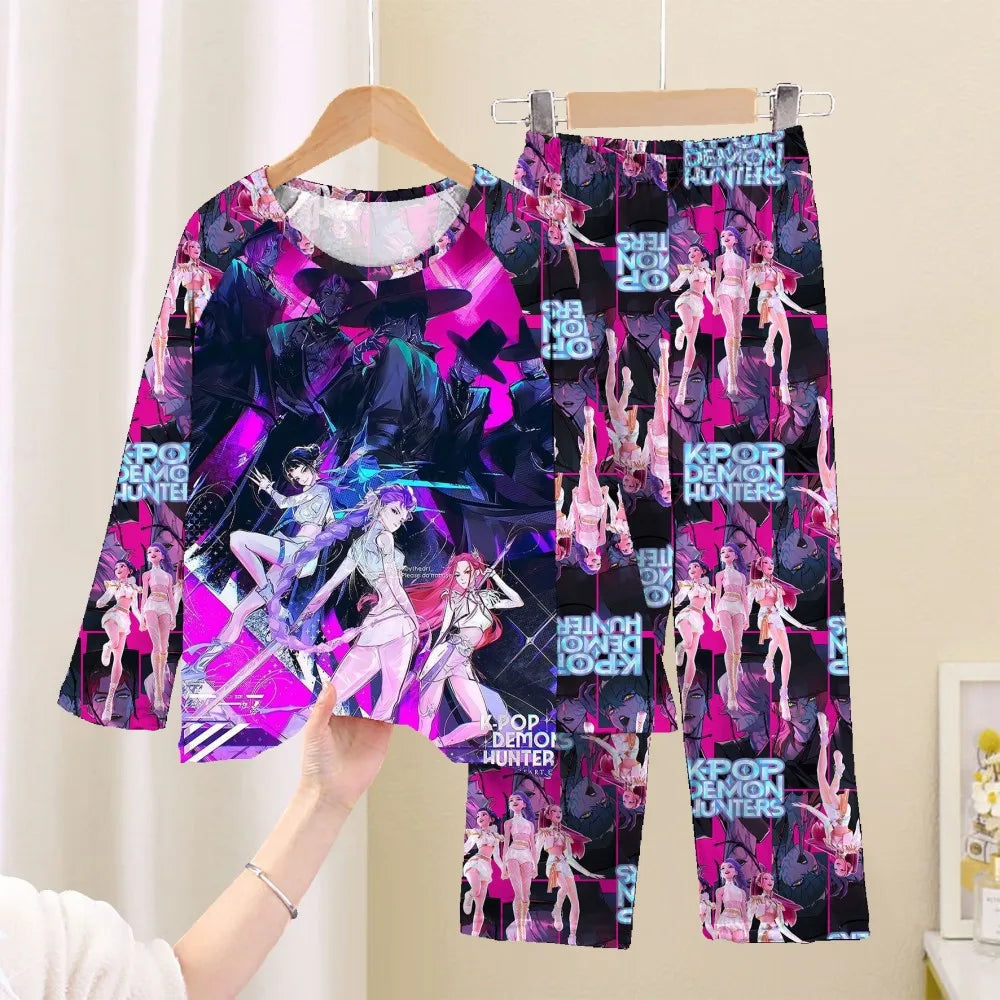 Full Sleeve Girls Pajamas Sets Pyjamas Kids 2Pcs Homewear Children's Sleepwear for Boys Baby Pajamas Teens Cosplay Nightwear