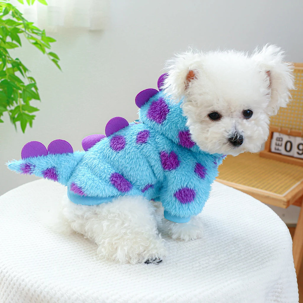 Pet Dog Clothes Cat Autumn and Winter Four-legged Cotton Coat Cartoon Transformation Outfit Cat Clothing Dog Clothing Supplies