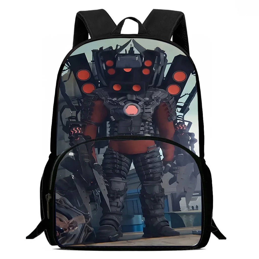 Kids Backpacks Boys and Girls Student Birthday Gift Child Skibidi Toilet School Bags Large Capacity Camping Durable Rucksack