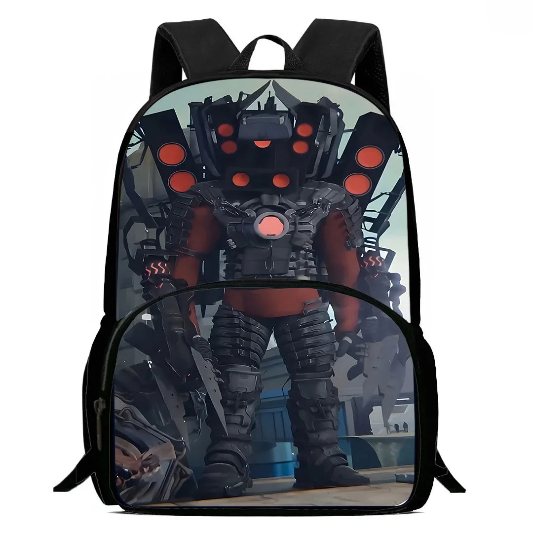 Kids Backpacks Boys and Girls Student Birthday Gift Child Skibidi Toilet School Bags Large Capacity Camping Durable Rucksack