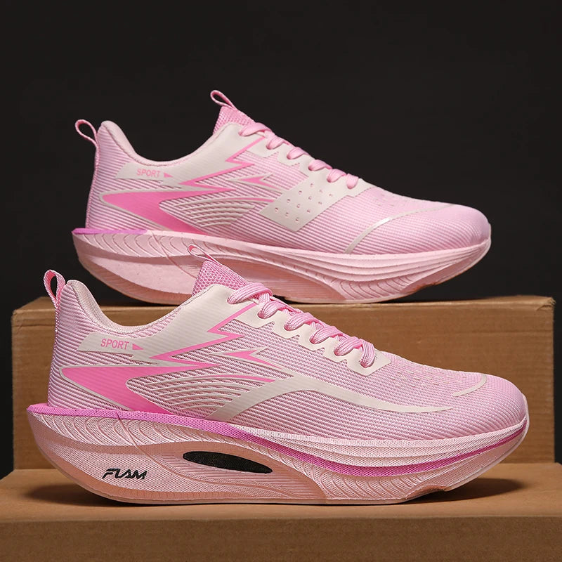 Marathon Running Shoes Men Casual Carbon Board Sports Breathable Lightweight Women's Comfortable Athletic Antiship Sneakers New