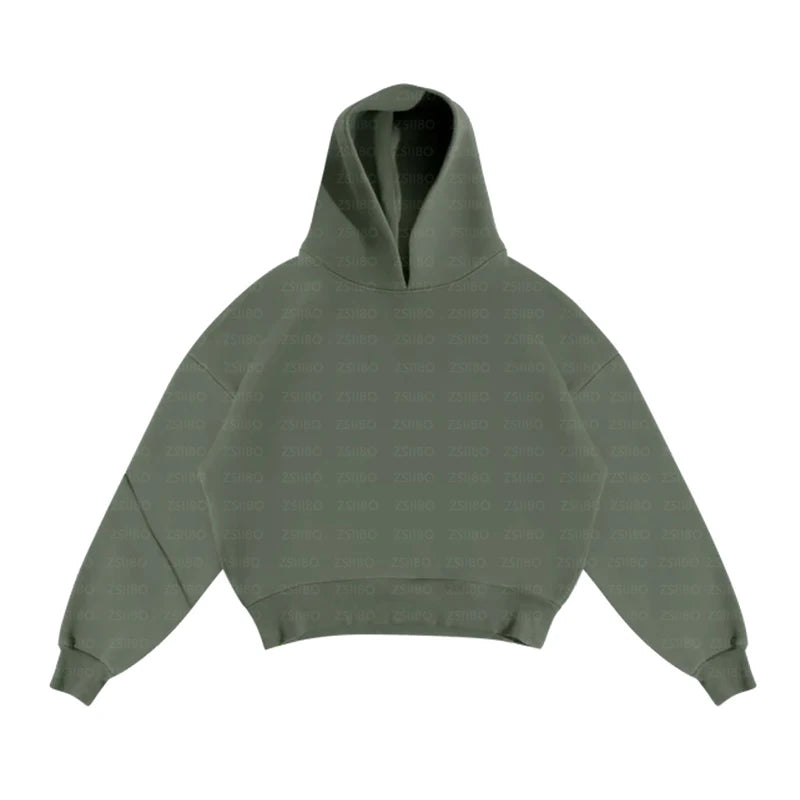 Solid Color Hoodie Y2K Hooded Long Sleeved Pullover Top Punk Street Retro Kpop Hip-hop Clothes Women Men Clothing Sweatpants emo