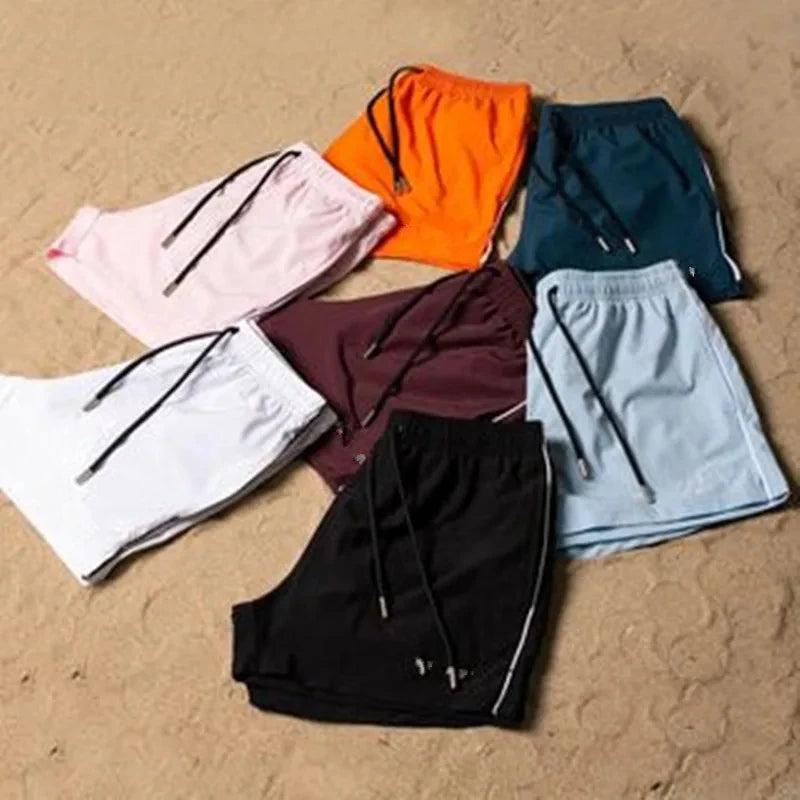 Men's Sportswear Breathable Quick Drying Bodybuilding Shorts Men's Gym Training Male Athletes Beach Shorts