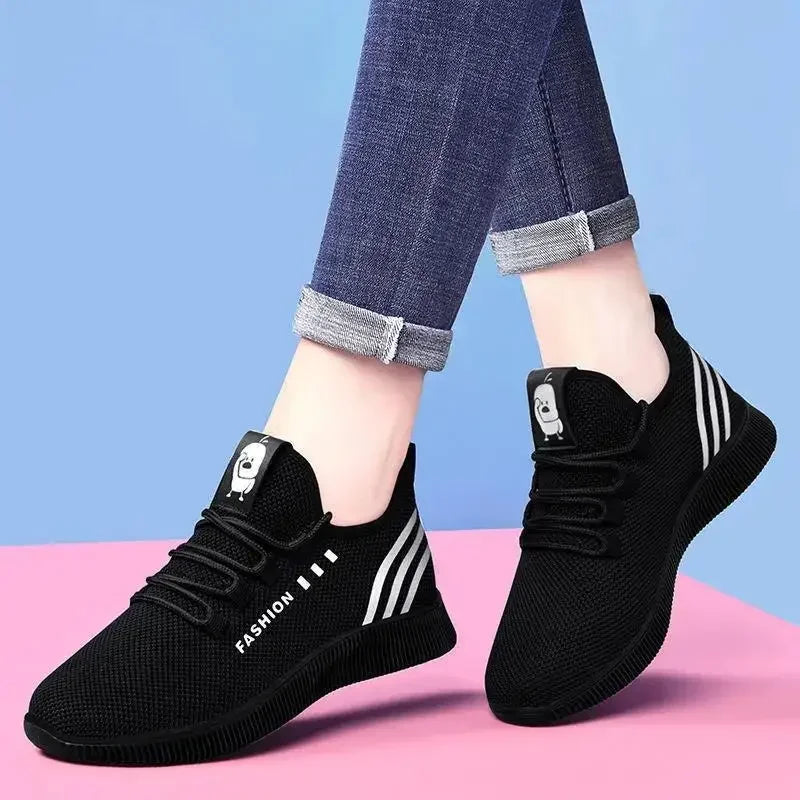 Running Shoes Lightweight Sneakers Breathable Walking Sneakers Shoes Free To Adjust The Tightness for Women for Gym Travel Work