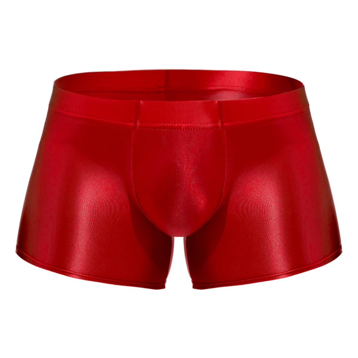 Swimwear for Men Low Rise Glossy Trunks Solid Color Boxers Shorts Homme Bathing Bottom Underpants Male Swimming Briefs Underwear