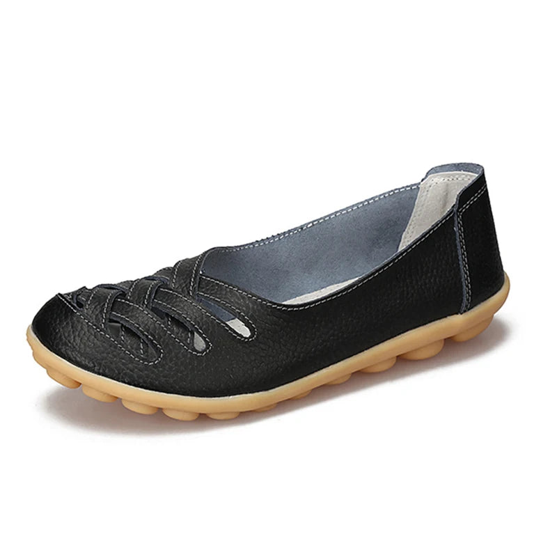Loafers For Women 2021 Hollow Out New Moccasins Women'S Ballet Flats Pu Leather Female Shoes Woman Loafers Tenis Feminino
