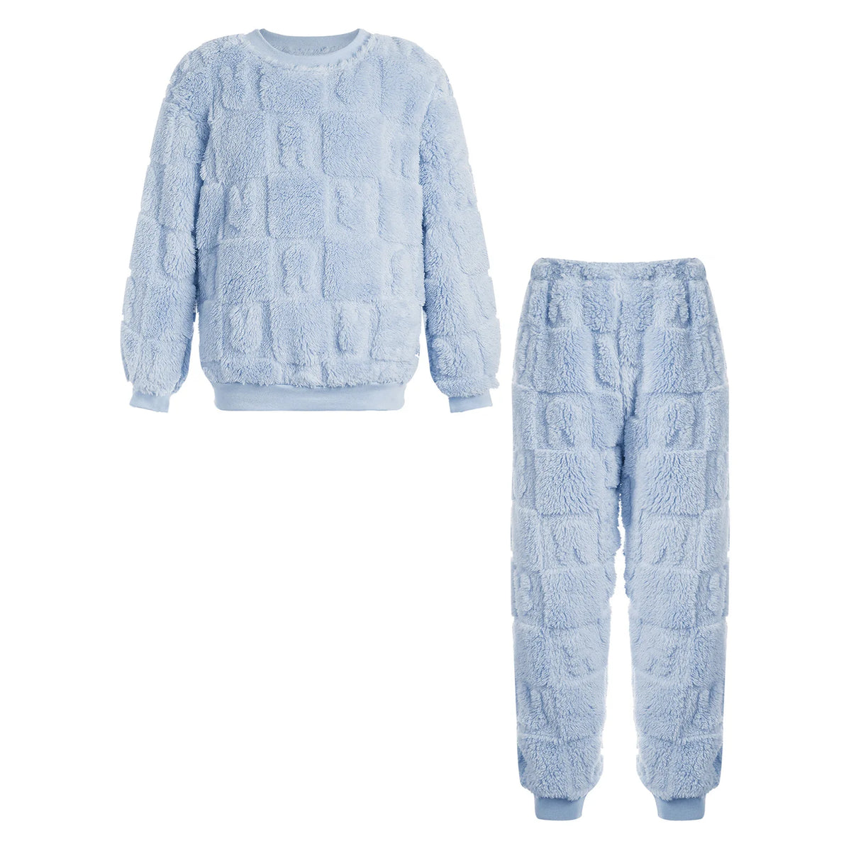 Kids Boys Girls Autumn Winter 2 Piece Pajama Set Long Sleeve Tops and Pants Sleepwear Flannel Casual Homewear Children Outfits
