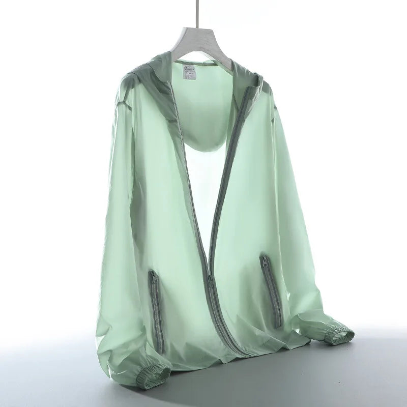 UPF 50+ UV Sun Protection Clothing Men Hoodie Windbreaker Breathable Ultrathin Sunscreen Jacket Outdoor Fishing Running Jacket