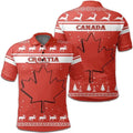 T-shirt Men Clothing Polo Shirts Street Canada Flag Print Casual Short Sleeve Tops Shirt Newest Lapel Zipper Tees Clothing 2024
