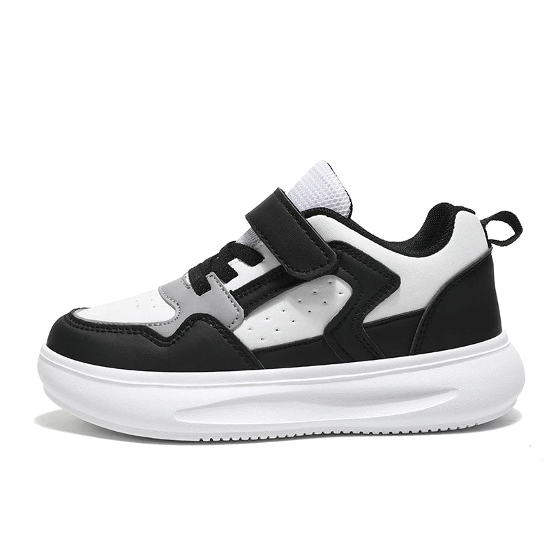 White Kids Sneakers Casual Shoes for Boys Girls Soft Sole Leather Sport Shoes Lightweight Comfortable Design Fashion Trainers