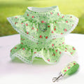 Pets Coller Harness Small Medium Dog Chihuahua Pomeranian Accessories Ins Style Collar with Strap Floral Puppy Leash Pet Harness