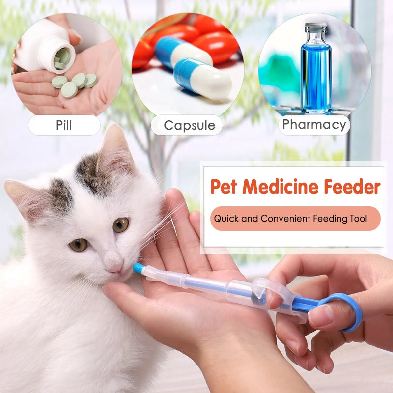 Pet Feeding Machine Feeding Rod Medical Syringe Gun Ball Pusher Dog Cat Puppy Feeding Kit Dog Accessories Pet Supplies
