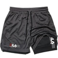 Men's sports shorts double layer two-in-one quick-drying breathable casual shorts summer running sportswear pants M-3XL