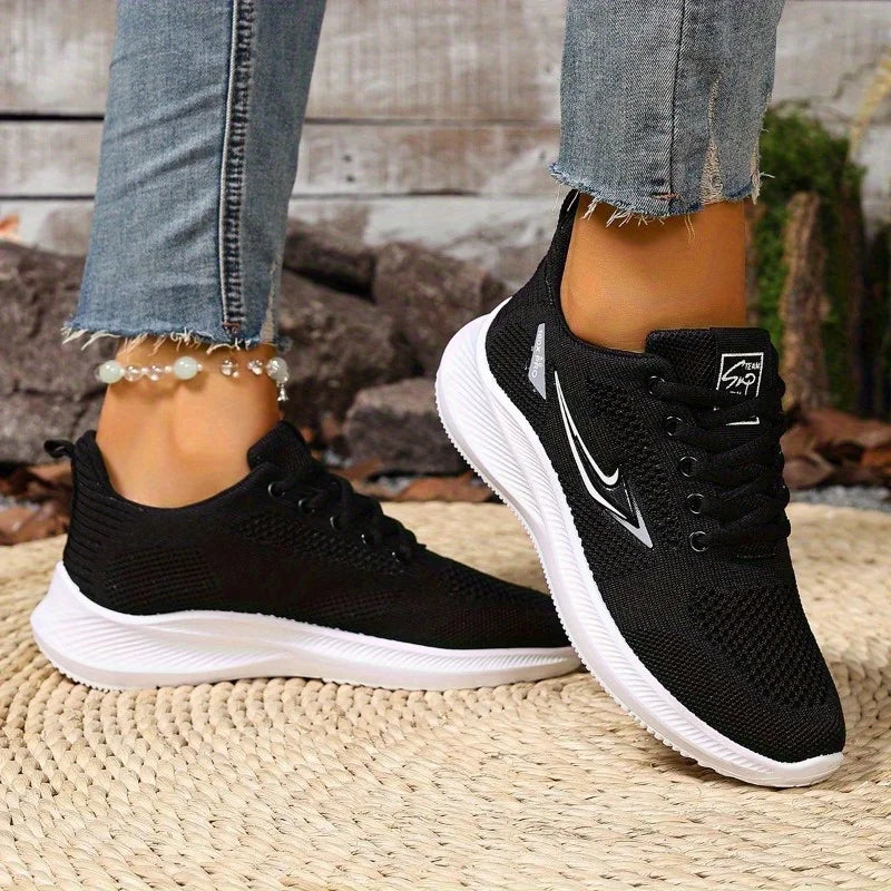 Spring New Women's Sports Shoes Fashionable Breathable Lightweight Non-slip Wear-resistant Casual Sports Shoes Flat Shoes Autmun