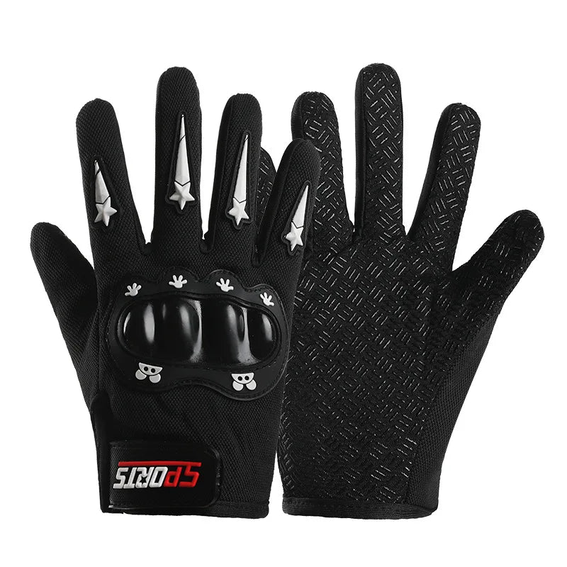 Children's Sports Gloves Cycling Hard-Shell Safety Boy Girl Non-slip Scooter Fall Protection Balance Bike Kids Gloves Ages 5-12