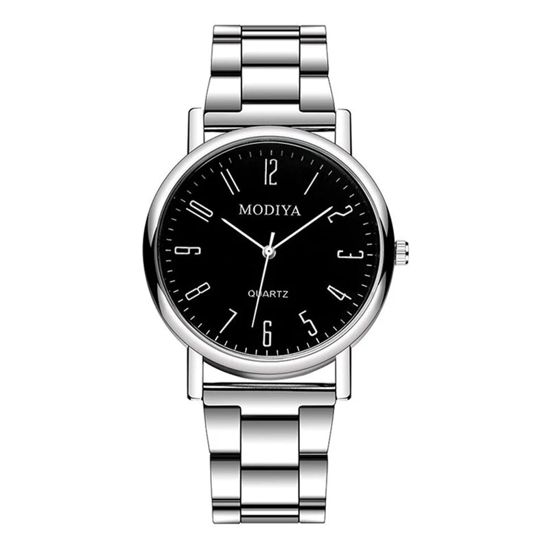 Men's Watch Casual Silver Alloy Band Male Quartz Watches