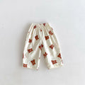 Kids Cartoon Printed Pants New Design Trousers Summer Clothes Full Print Pants Outer Wear 1-7Years Old Child Simple Trousers