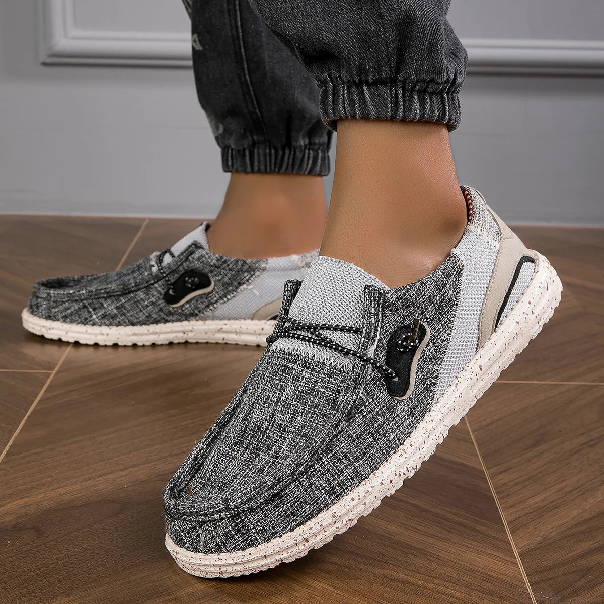Men's Loafers Lightweight Comfortable Wide-Size Casual Sport Shoes for All Seasons Daily Wear Flat-Soled Men's Footwear