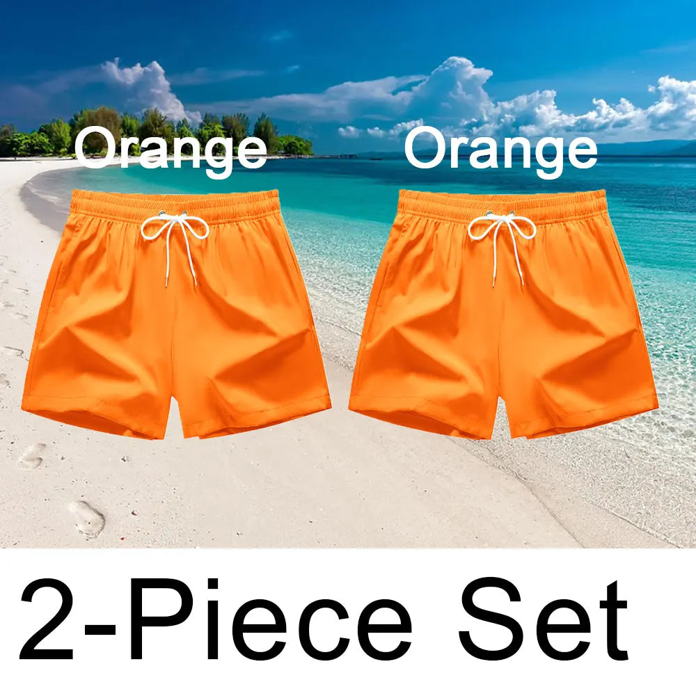 Men's Swim Shorts Swim Trunks Quick Dry Board Shorts Bathing Suit Breathable Drawstring With Pockets for Surfing Beach Summer