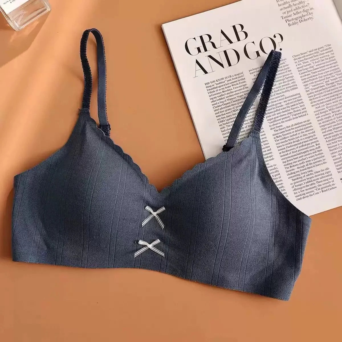Women's Sexy Gathered Sports Bra Breathable Thin Backless Underwear No Steel Rings Comfortable Supportive Sports Bra for Women