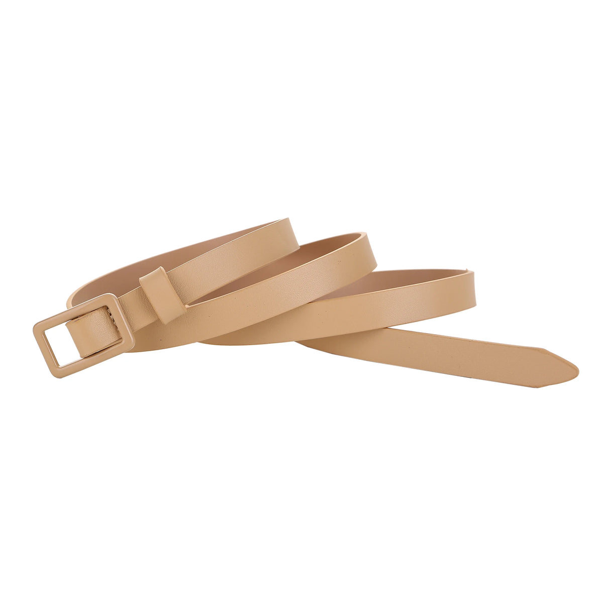 Fashion Belts for Women Metal Buckle Waist Belt Knotted Thin Belts for Jeans Dress Leather Belt Adjust Skinny Waistband