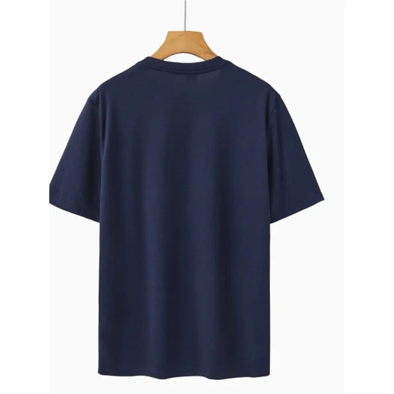 New Summer Fitness Sportswear for Men, Short-Sleeved T-Shirt and Shorts Two-Piece Set, Breathable and Quick-Drying Casual Wear.