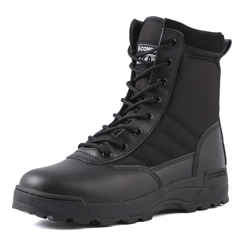 High-Performance Tactical Boots for Men Black Waterproof Outdoor Hiking Boots Anti-Slip Military Boots