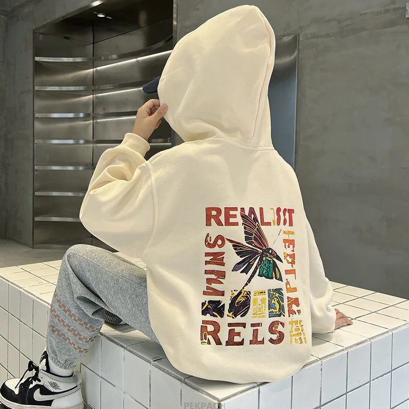Boys Hoodies Sweatshirt Young Children's Clothes Long Sleeve Kids Pullover Hooded Sweatshirts Tops for Boys 5 To 14 Years Old
