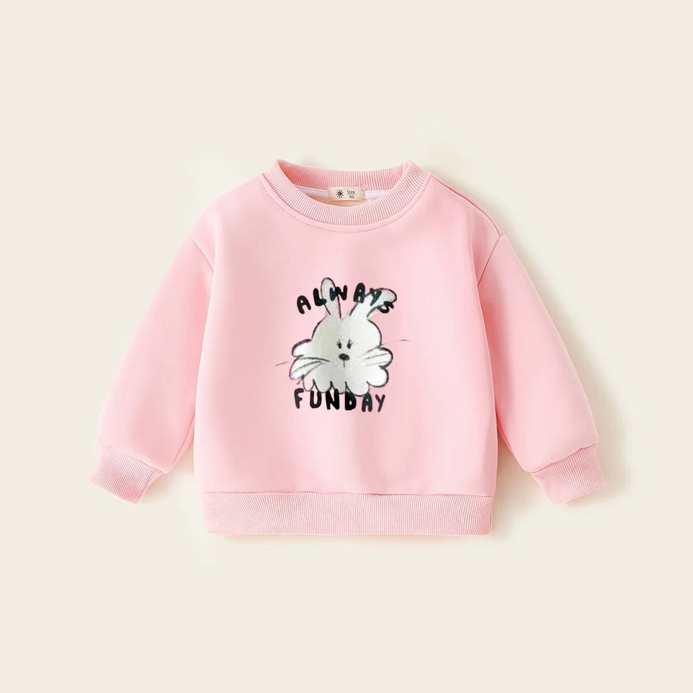 Winter Fleece Sweatshirts for Kids Sweaters Pullover Thicken Warm Girls Hoodies Cartoon Boys Tops Toddler Baby Clothing
