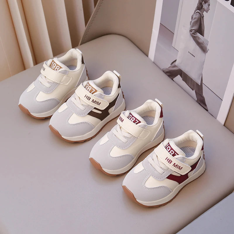 Baby Kids Walking Shoes Soft Sole Non-slip Boys Girls Sports Shoes Breathable 2025 New Fashion Children Sneakers Trendy Flexible