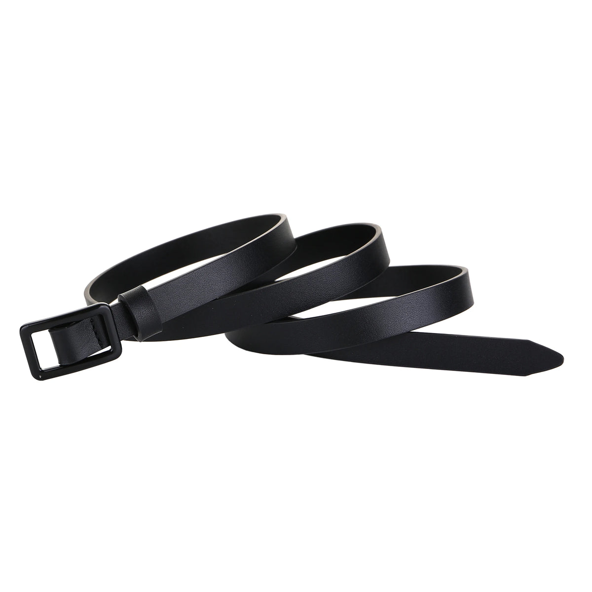 Fashion Belts for Women Metal Buckle Waist Belt Knotted Thin Belts for Jeans Dress Leather Belt Adjust Skinny Waistband