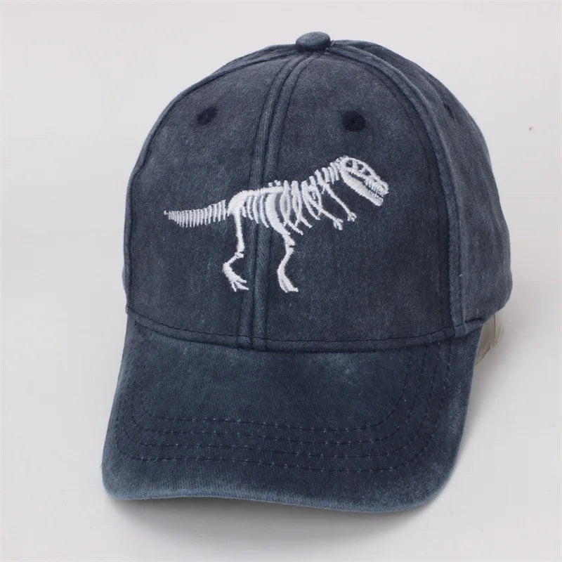 Boy Girls Baseball 2024 Sports Hats School Summer Embroidered Dinosaur Children Outdoor Kids Caps for 4-8 Years Adjustable
