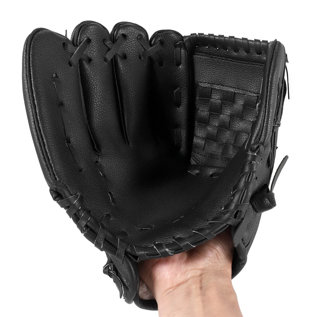 Quality! Outdoor Sports 2 Colors Baseball Glove Softball Practice Equipment Right Hand for Adult Man Woman Train,Black 10.5 Inch