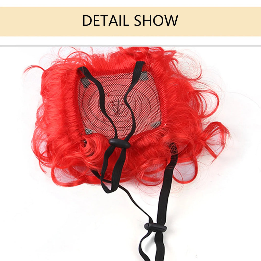Pet Wigs Cosplay Props Funny Dogs Cats Dress Up Hair Hat Costumes Headdress Accessories For Halloowen Christmas Supplies