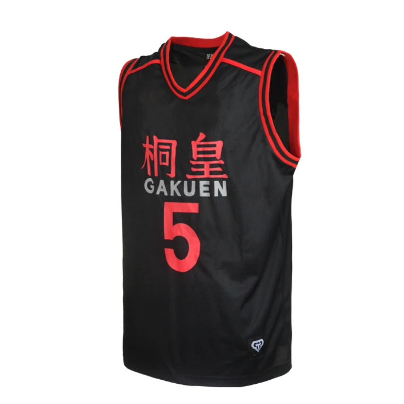 Anime Kuroko No Basket Basuke Cosplay GAKUEN School Uniform Aomine Daiki Basketball Jersey Sportswear T Shirt Costume